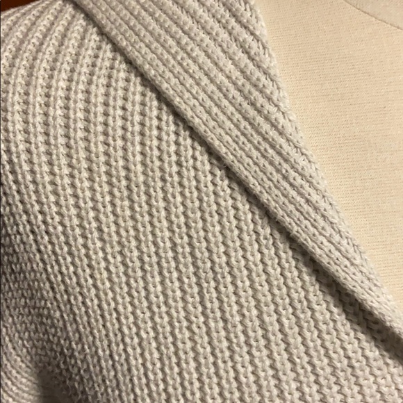 Rachel Zoe Cable Hoodie Sweater Heather Gray Med - Picture 2 of 6